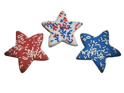 Patriotic Star Dog Cookies