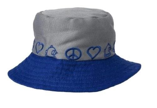 Peace Dog Bucket Hat - Blue