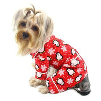 Thumbnail for Penguins Snowflake Flannel PJ Red