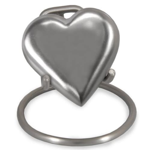 Pewter Heart Engraved Urn