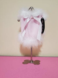 Thumbnail for Pink Boa Sweater Dog Dress