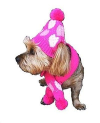 Thumbnail for Pink Hearts Hat and Scarf Set