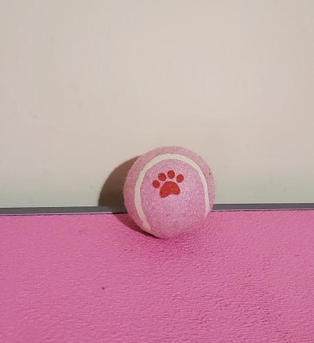 Pink Paw Dog Tennis Ball