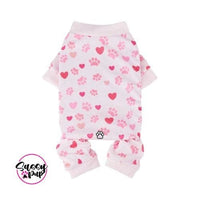 Thumbnail for Pink Pet Pajamas with Hearts and Paw Prints