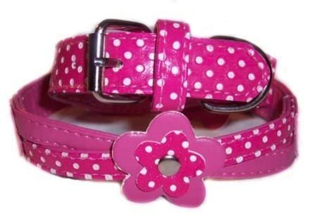 Pink Polka Dot Dog Collar