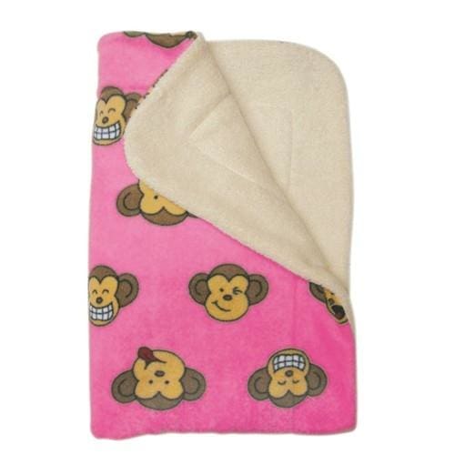 Pink Silly Monkey Ultra Plush Dog Blanket