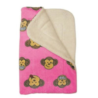 Thumbnail for Pink Silly Monkey Ultra Plush Dog Blanket