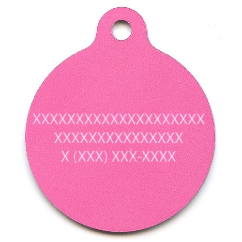 Pink Skulls Dog Tag