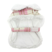 Thumbnail for Plaid Fleece Lined Dog Coat - Pink