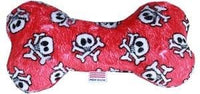 Thumbnail for Plush Bone Dog Toy - Red Skull