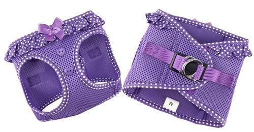 Polka Dot Ruffle Choke Free Dog Harness