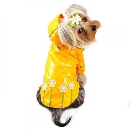 Polka Dots Daisies Dog Raincoat