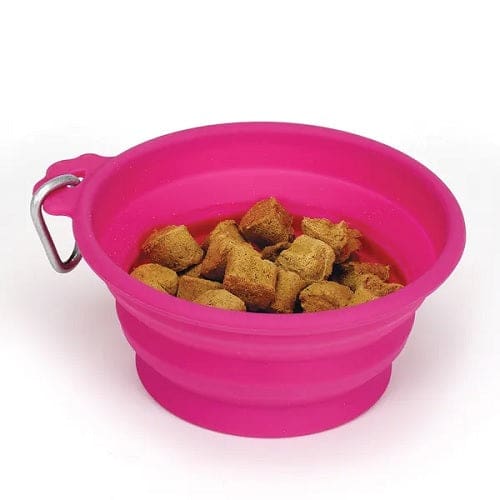 Pop Up Travel Dog Bowl - Pink