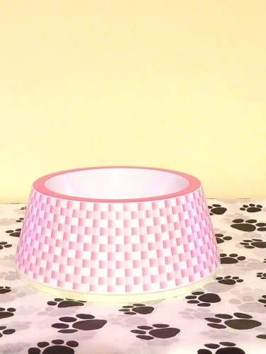 Princess Plaid Dog Bowl