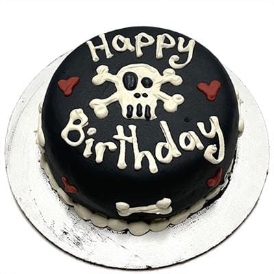 Punk Rock Skull Dog Birthday Cake