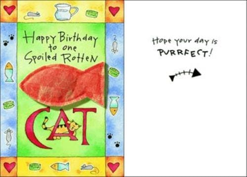 Purrfect Greetings Happy Birthday Card for Cats