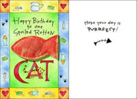 Thumbnail for Purrfect Greetings Happy Birthday Card for Cats