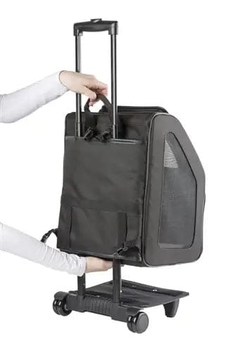 Quilted Luxe Rio Bag Dog Carrier On Wheels - Pink