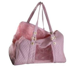 Quilted Travel Bag Pink Pet Carrier