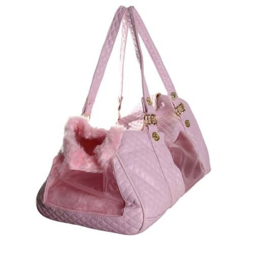 Quilted Travel Bag Pink Pet Carrier