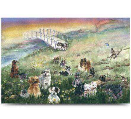 Rainbow Bridge Sympathy Card - Dog