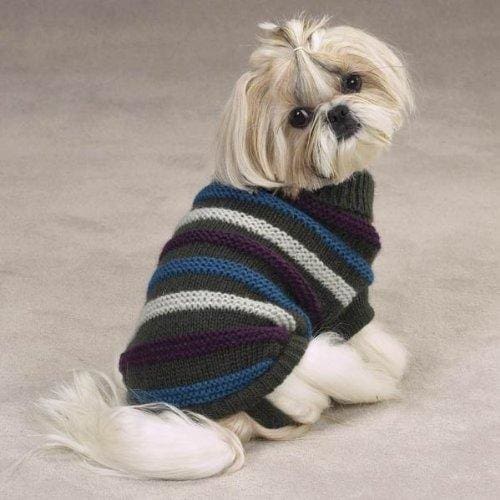 Raised Knit Striped Sweater