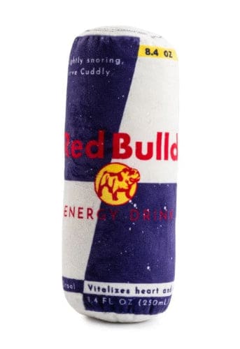 Red Bull Energy Drink Plush Dog Toy