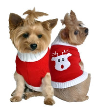 Thumbnail for Red Rudolph Dog Sweater