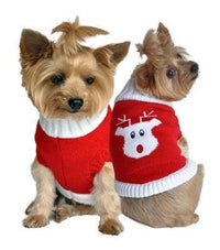 Thumbnail for Red Rudolph Dog Sweater