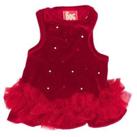 Thumbnail for Red Velvet Twinkle Tutu Dog Dress