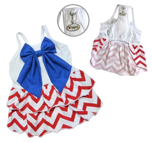 Red White and Blue Dog Dress