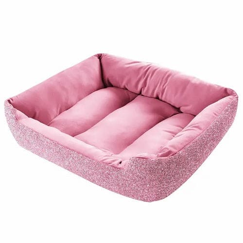 Rhinestone Dog Bed - Pink