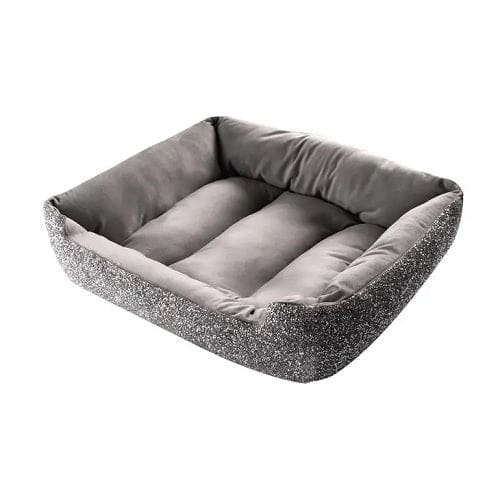 Rhinestone Dog Bed - Silver