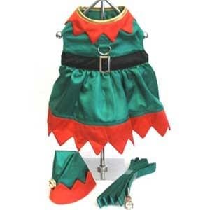 Santas Helper Elf Dog Costume