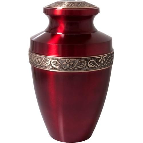 Scarlet Brass Urn Large