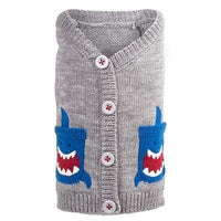 Thumbnail for Shark Cardigan Dog Sweater