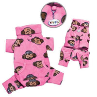 Thumbnail for Silly Monkey Fleece Pajamas- Pink