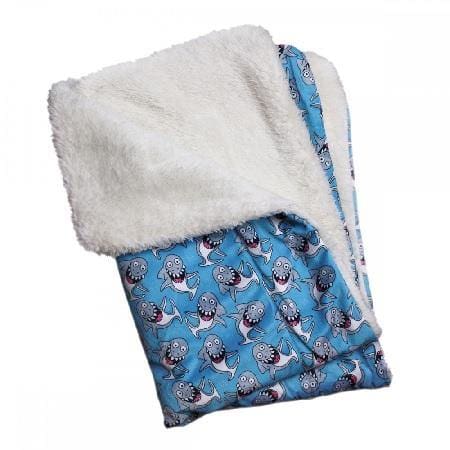 Silly Sharks Flannel Ultra-Plush Dog Blanket