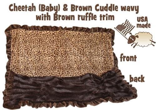 Sleepy Time Cuddle Dog Blanket - Cheetah Print & Brown