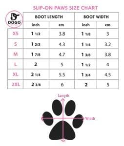 Slip On Paws Dog Boots - Red