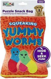 Thumbnail for Snack Bag Puzzle Dog Toy - Yummy Worms