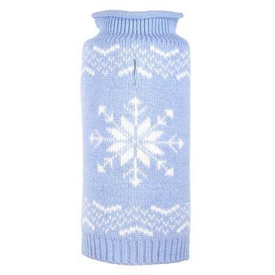 Snowflake Icy Blue Dog Sweater