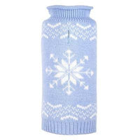 Thumbnail for Snowflake Icy Blue Dog Sweater