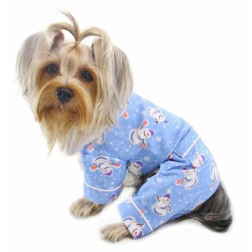 Snowman Snowflake Flannel Dog Pajama