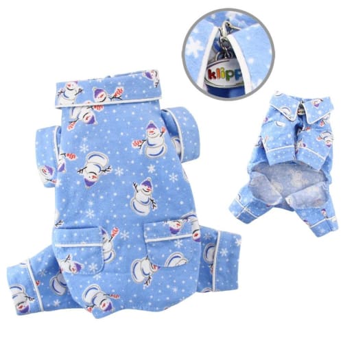 Snowman Snowflake Flannel Dog Pajama