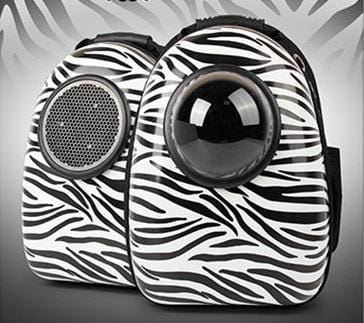 Space Pet Carrier Backpack - Zebra