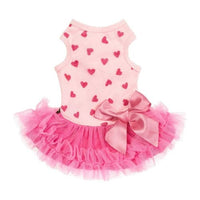 Thumbnail for Sparkly Heart Dog Tutu Dress