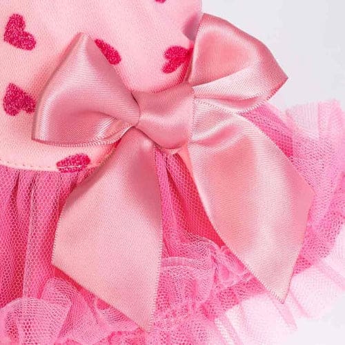 Sparkly Heart Dog Tutu Dress
