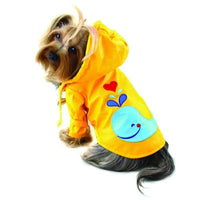 Thumbnail for Splashing Whale Dog Raincoat