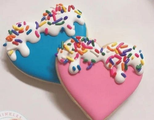 Sprinkle Hearts Dog Cookie